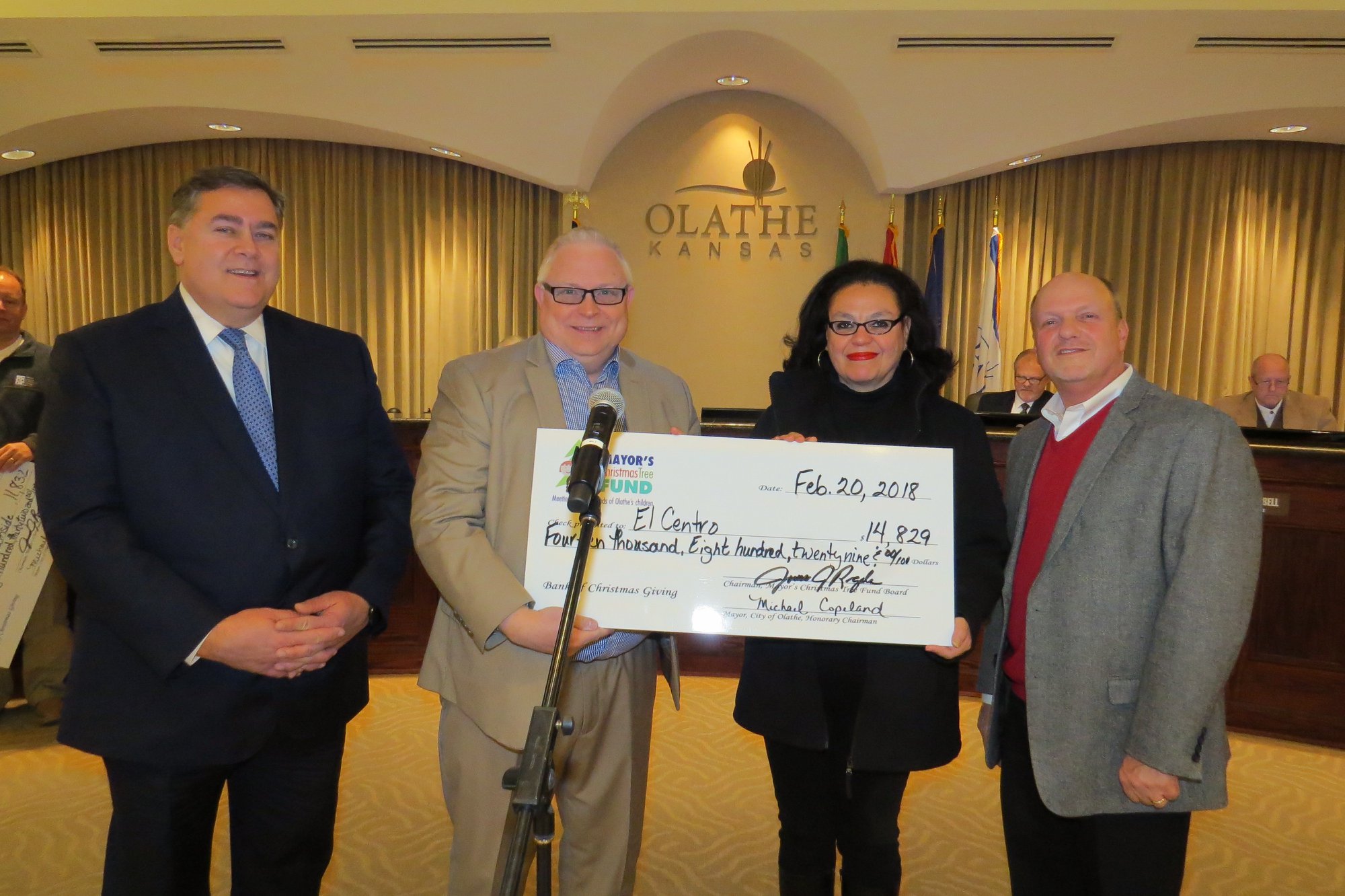 El Centro, a beneficiary of the Olathe Mayor’s Christmas Tree Fund